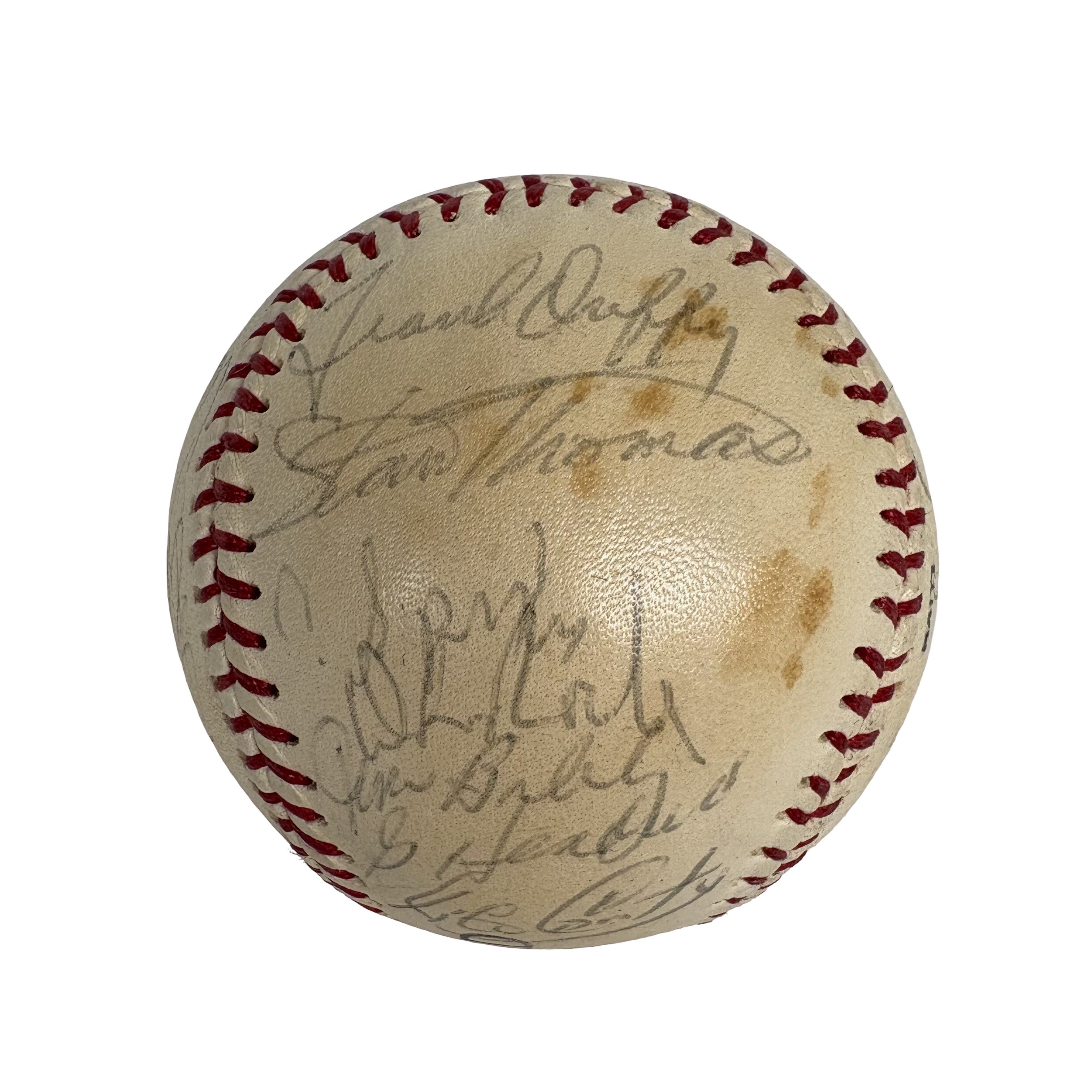 1976 Cleveland Indians Team Autographed Signed Baseball AMCo LOA