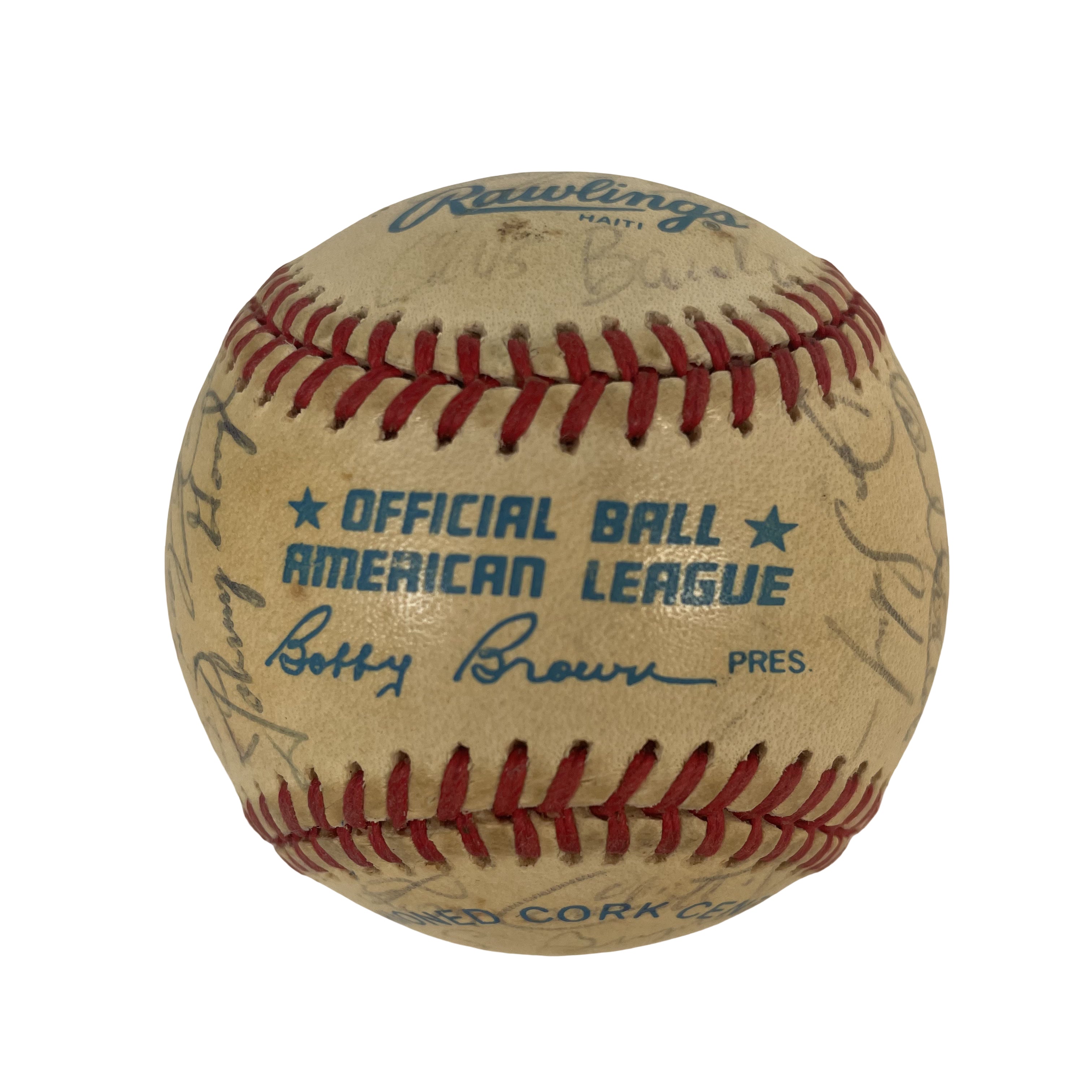 1986 Cleveland Indians Team Autographed Signed Baseball AMCo LOA
