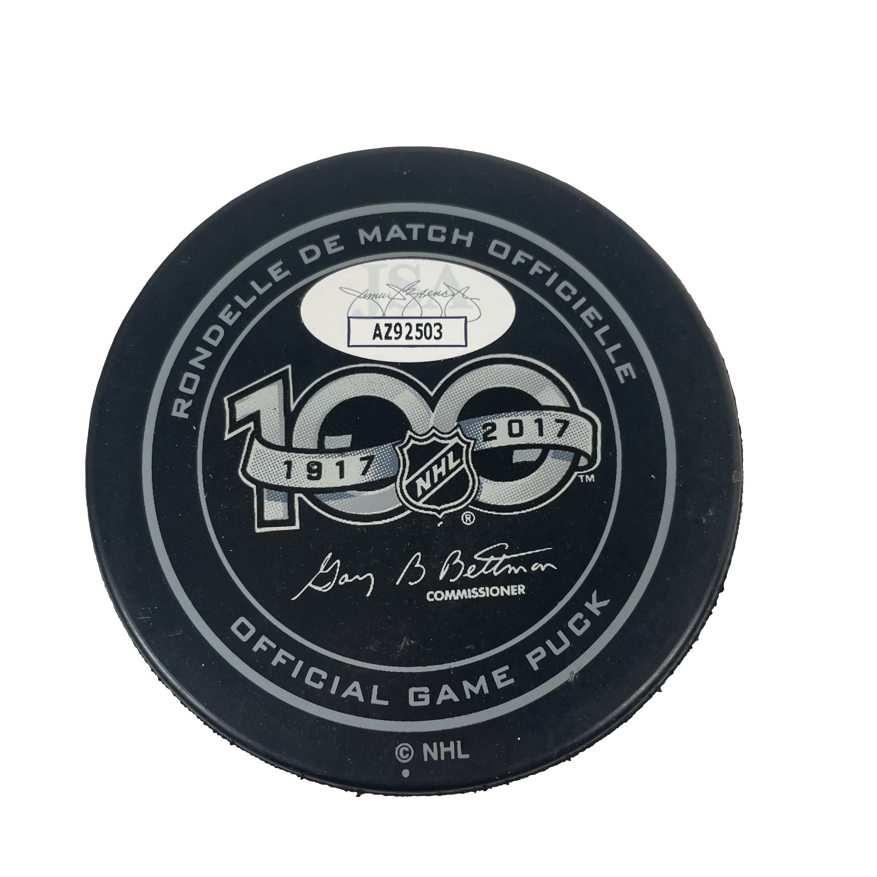 Paul Kariya & Teemu Selanne Anaheim Ducks Dual Autographed Signed Hockey Puck JSA COA