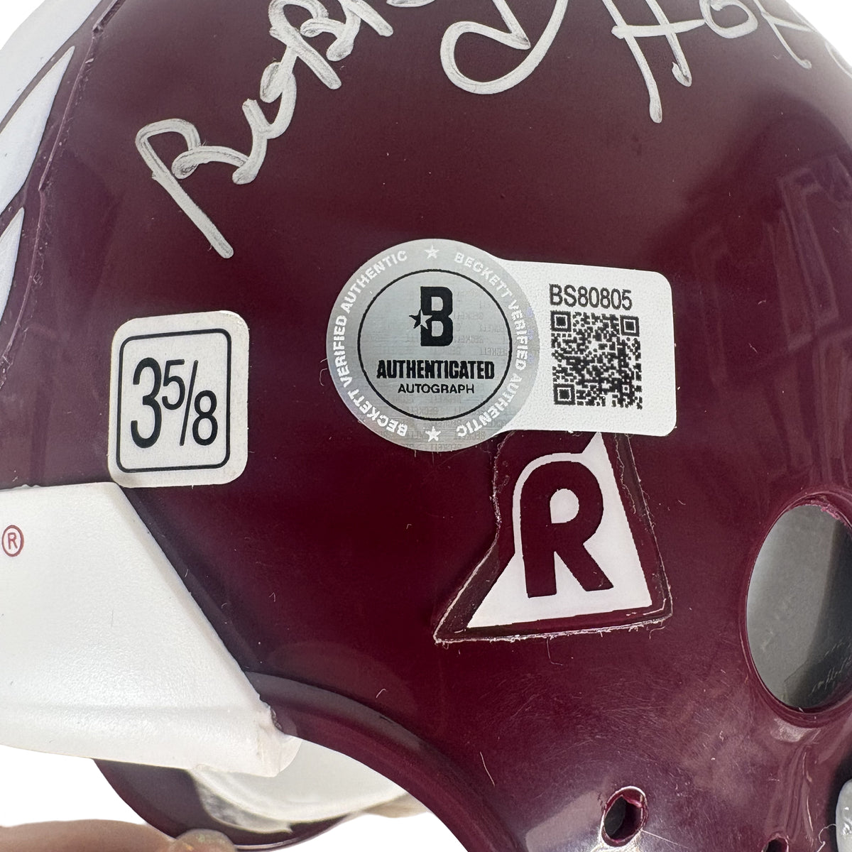 Bobby Mitchell Washington Redskins Autographed Signed Mini Helmet Beckett BAS