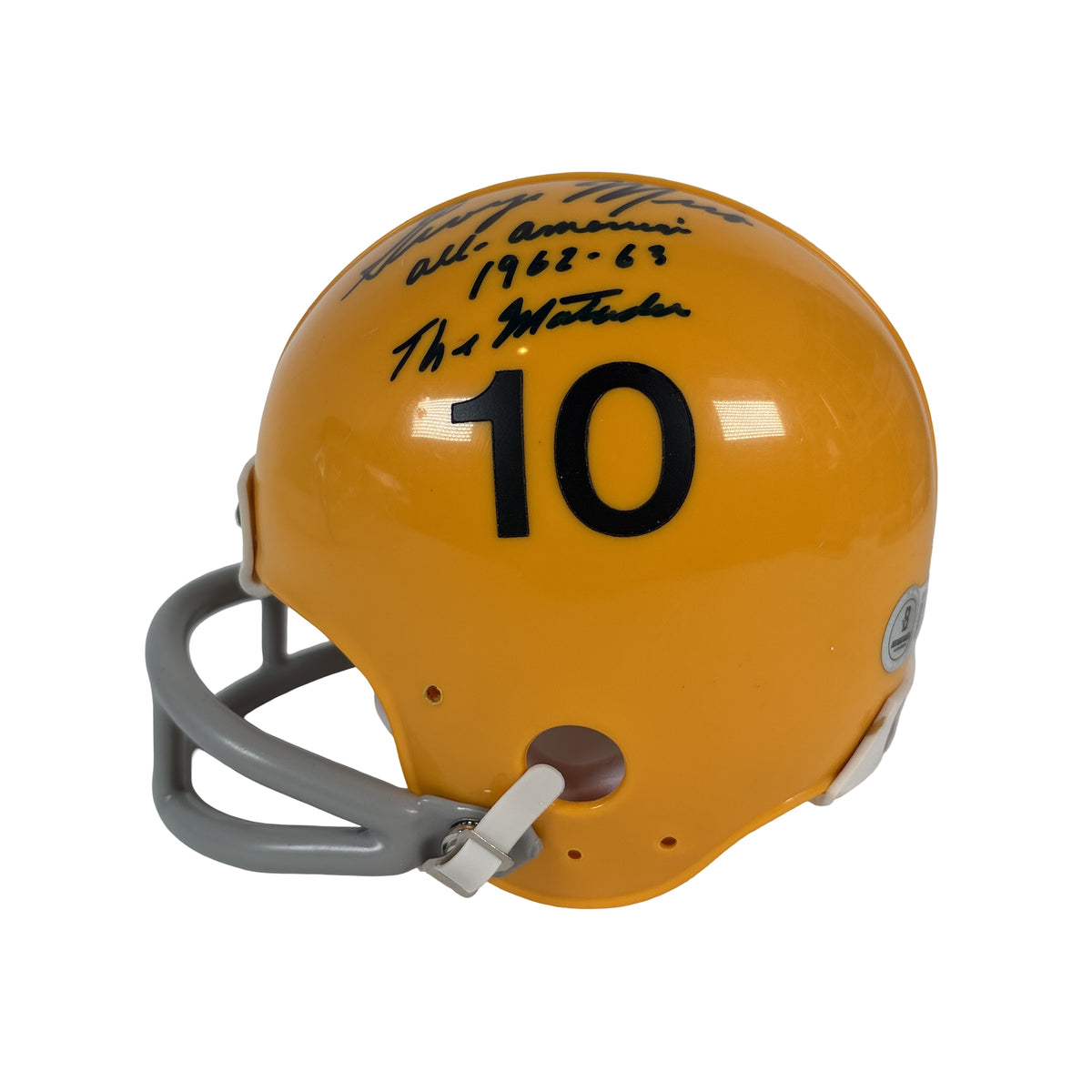 George Mira Miami Matador Autographed Signed Mini Helmet Beckett BAS