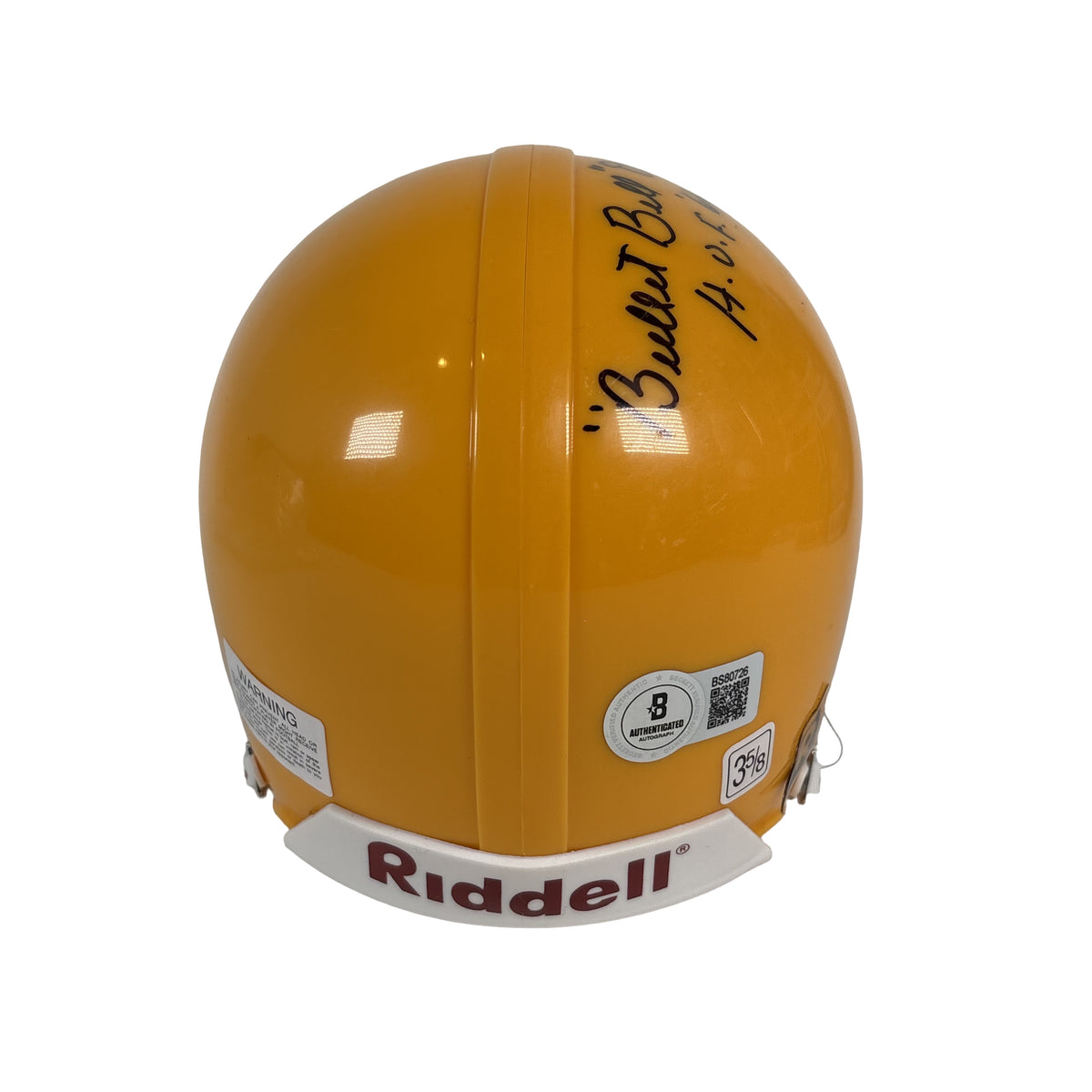 Bullet Bill Dudley Pittsburgh Steelers Autographed Signed Mini Helmet Beckett BAS