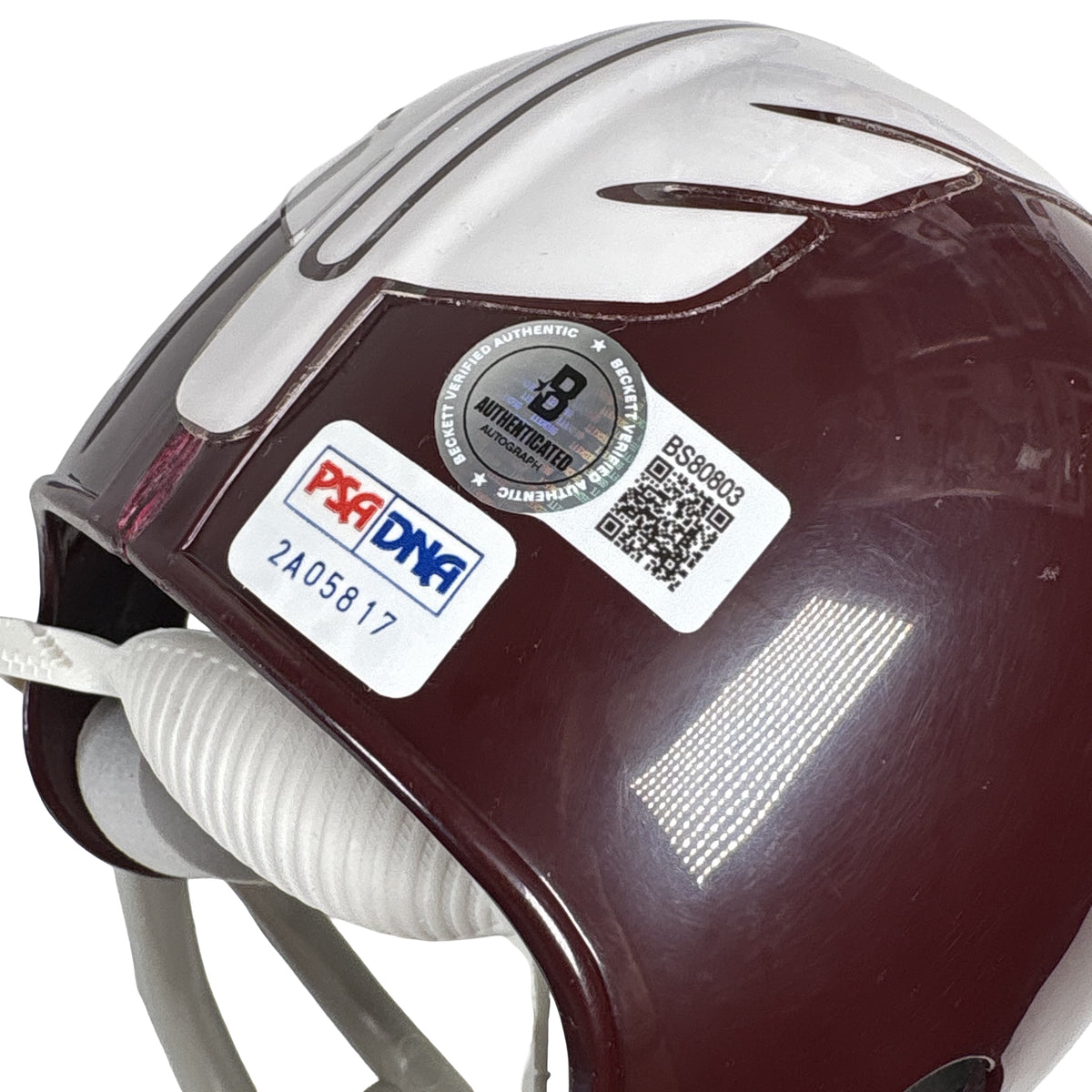 Eddie LeBaron Washington Redskins Autographed Signed Mini Helmet Beckett BAS