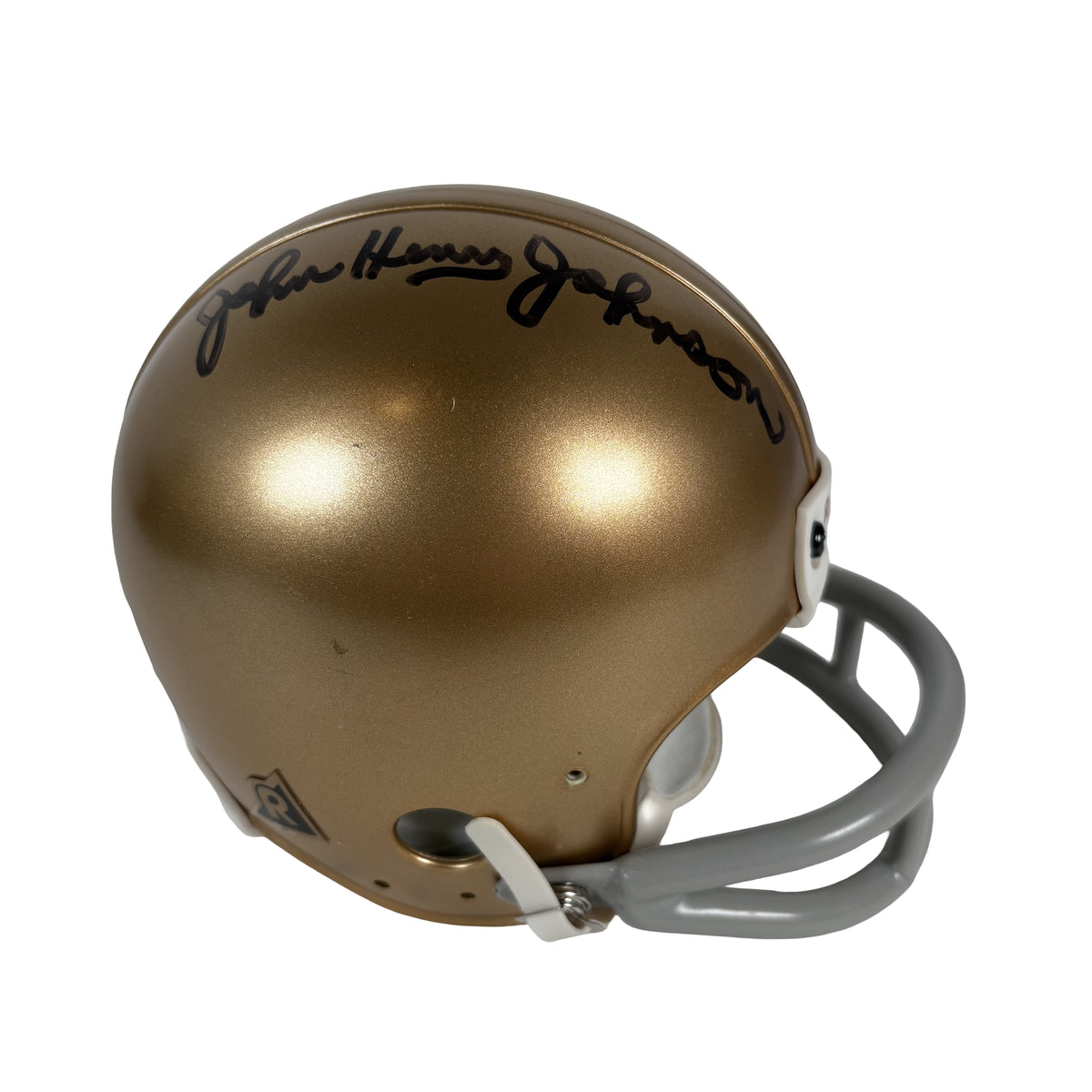 John Henry Johnson Steelers 49ers Lions Autographed Signed Mini Helmet Beckett BAS