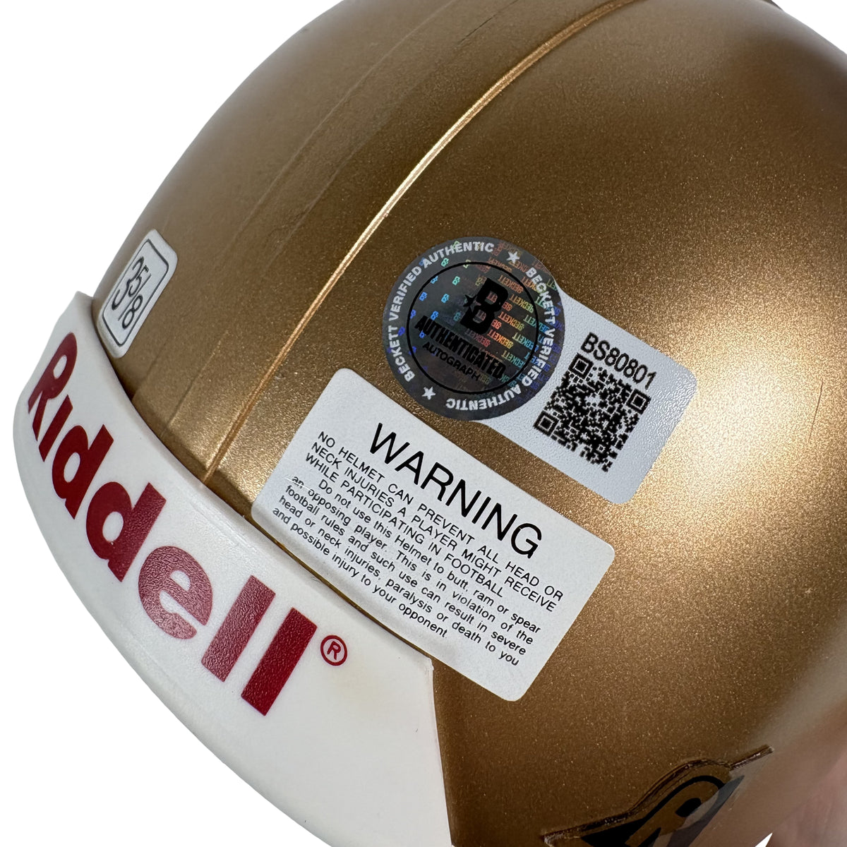 John Henry Johnson Steelers 49ers Lions Autographed Signed Mini Helmet Beckett BAS
