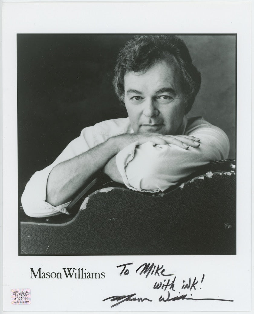 Mason Williams Classical Gas Autographed Signed 8x10 Photo AMCo COA