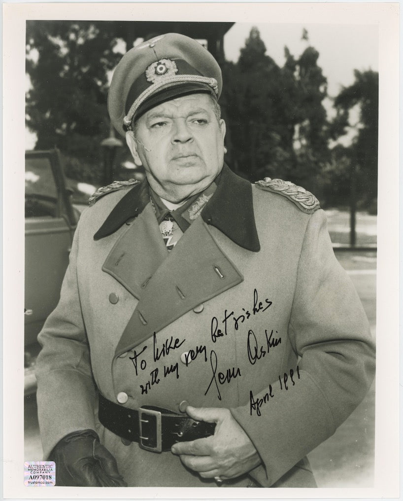 Leon Askin Hogan's Heroes Autographed Signed 8x10 Photo AMCo COA