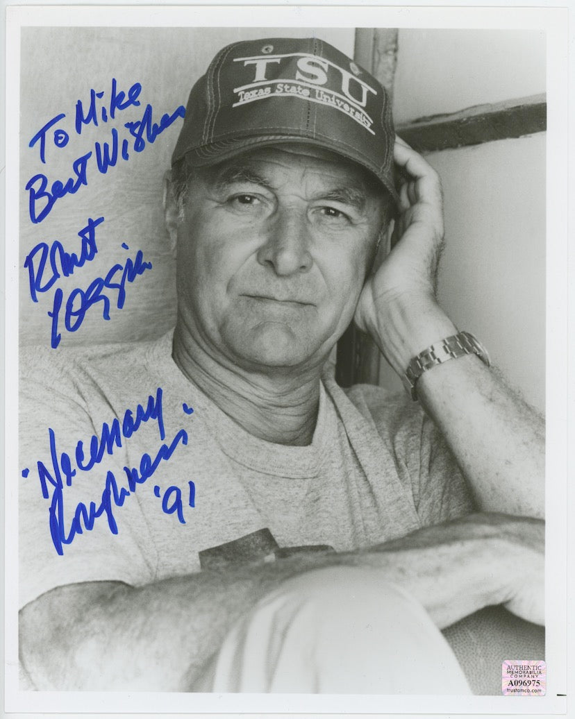 Robert Loggia Necessary Roughness Autographed Signed 8x10 Photo AMCo COA