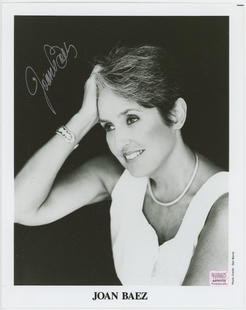 Joan Baez Woodstock Singer Autographed Signed 8x10 Photo AMCo COA