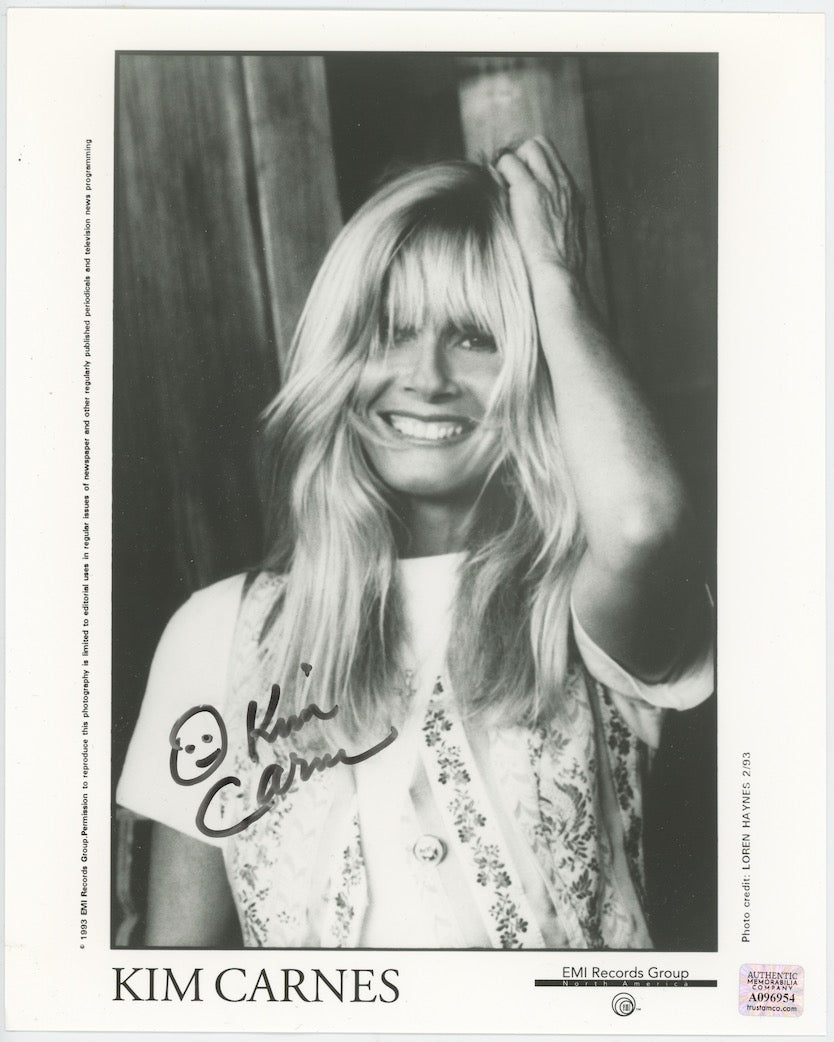 Kim Carnes Bette Davis Eyes Autographed Signed 8x10 Photo AMCo COA