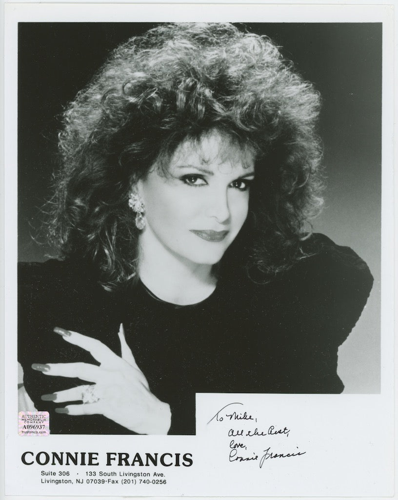 Connie Francis Who's Sorry Now Autographed Signed 8x10 Photo AMCo COA