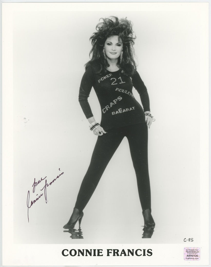 Connie Francis Who's Sorry Now Autographed Signed 8x10 Photo AMCo COA