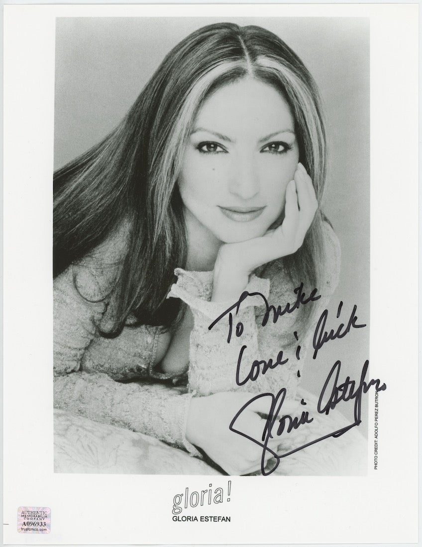 Gloria Estefan Conga Singer Autographed Signed 8x10 Photo AMCo COA
