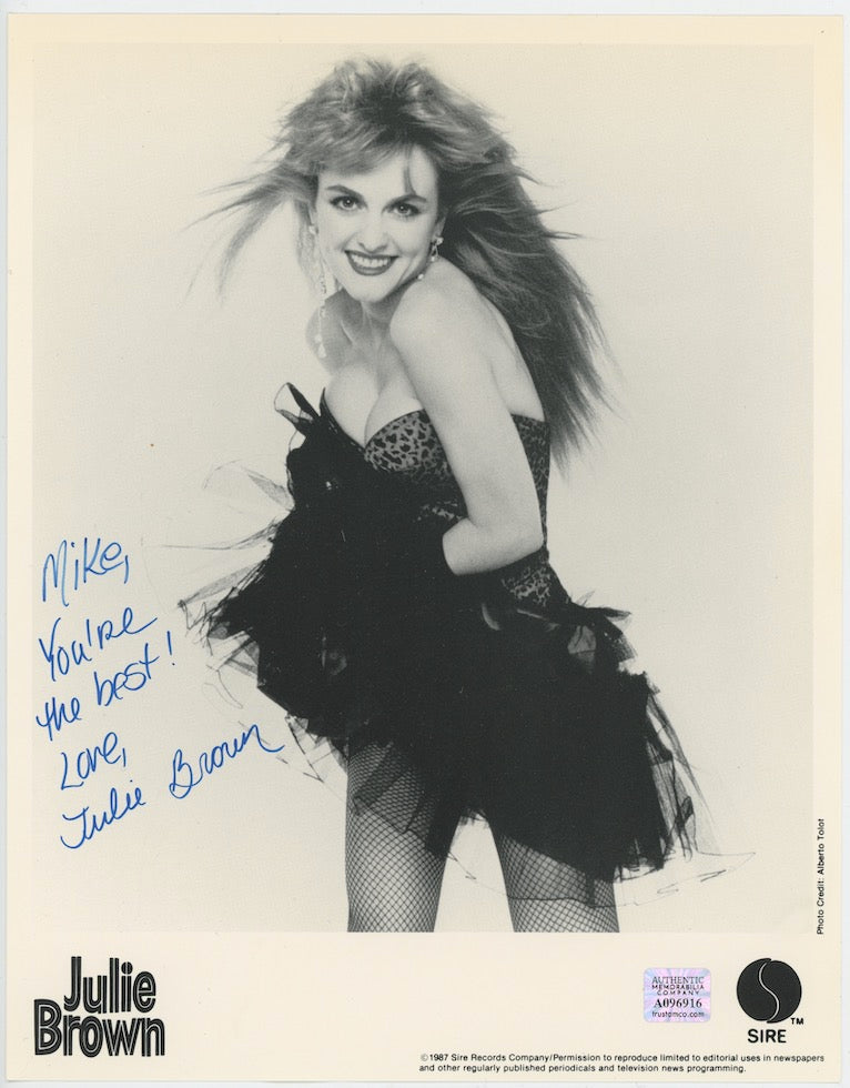 Julie Brown Actress Comedian Autorgaphed Signed 8x10 Photo AMCo COA