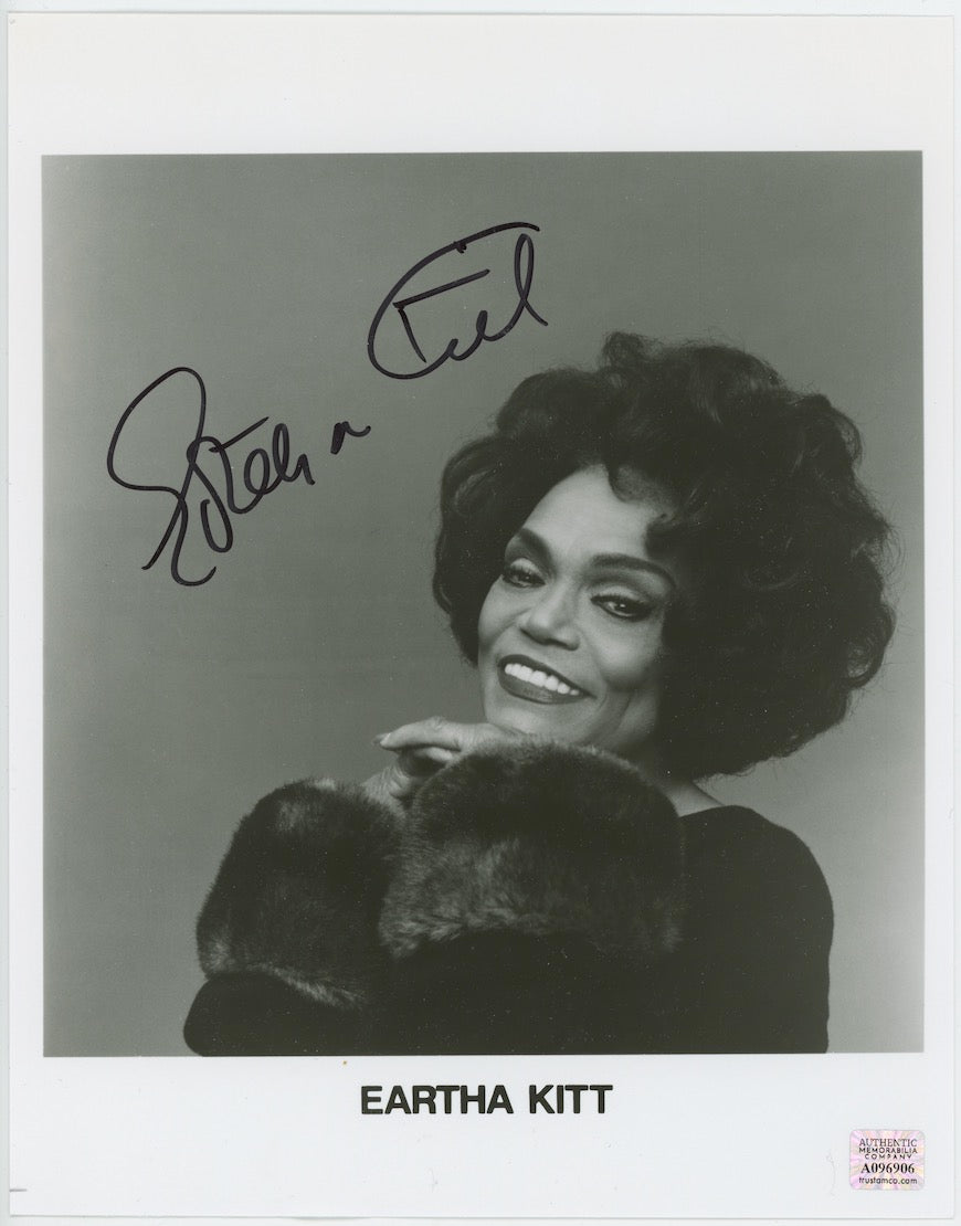 Eartha Kitt Santa Baby Autographed Signed 8x10 Photo AMCo COA