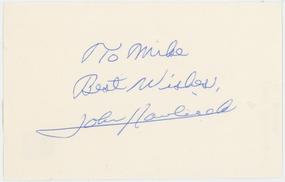 John Havlicek Boston Celtics Autographed Signed Index Card AMCo COA