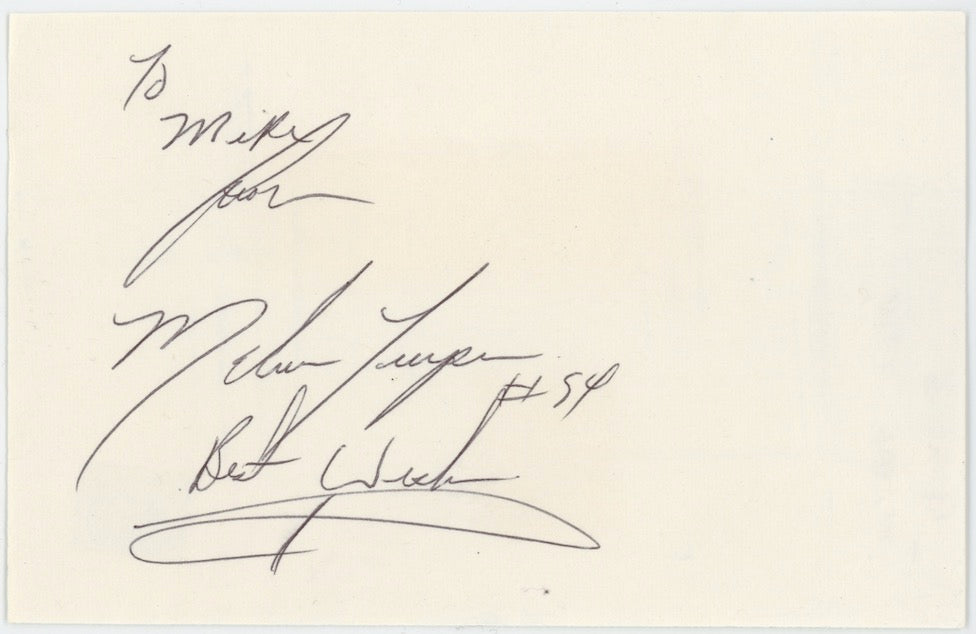 Melvin Turpin Kentucky Wildcats Autographed Signed Index Card AMCo COA