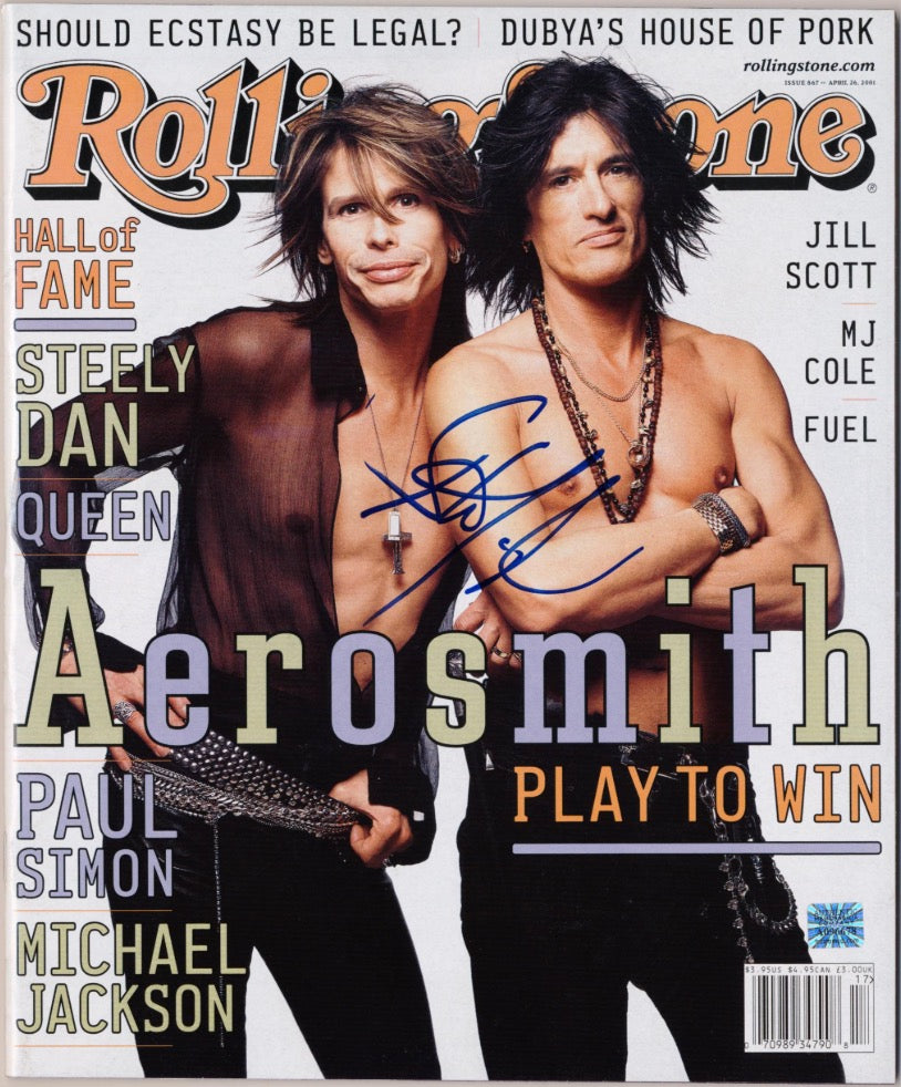 Steven Tyler Aerosmith Singer Sgned Magazine Magazine AMCo COA