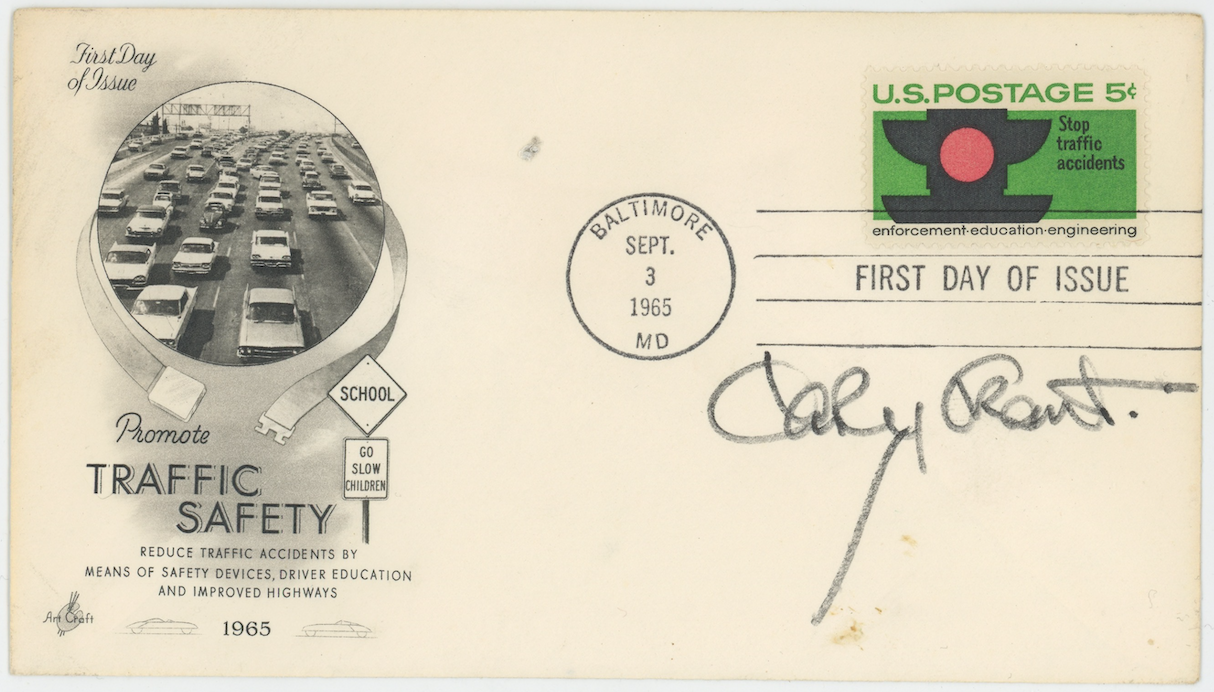 Cary Grant Actor Autographed Signed FDC Envelope AMCo LOA