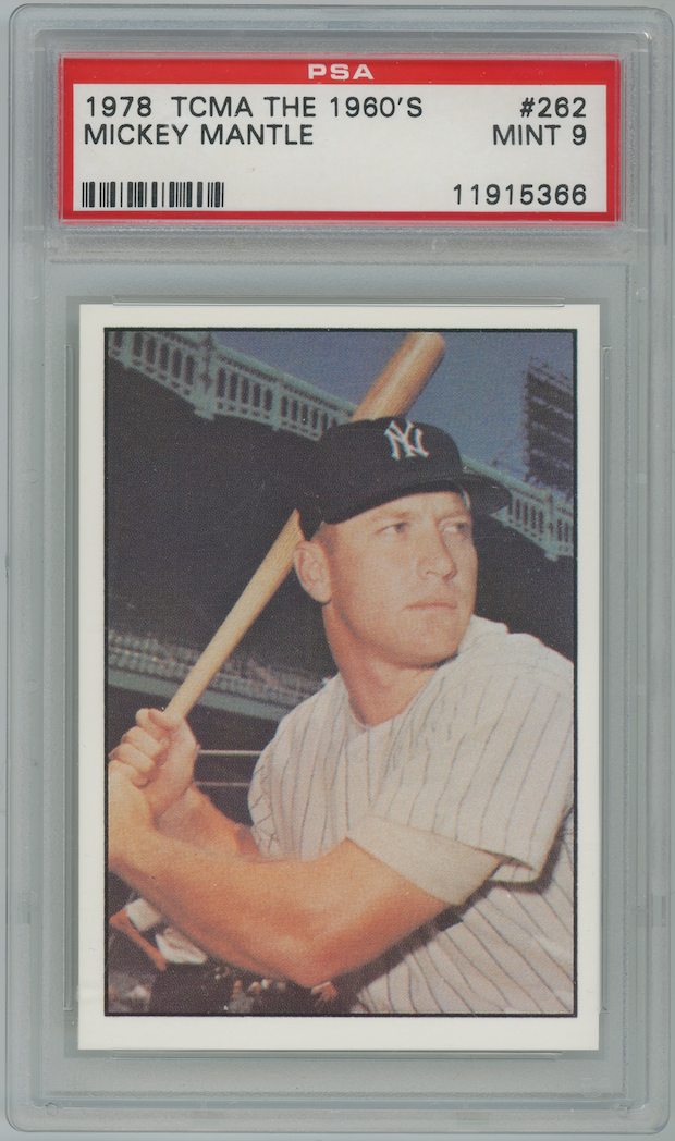 Mickey Mantle 1978 TCMA #262 New York Yankees Card PSA 9