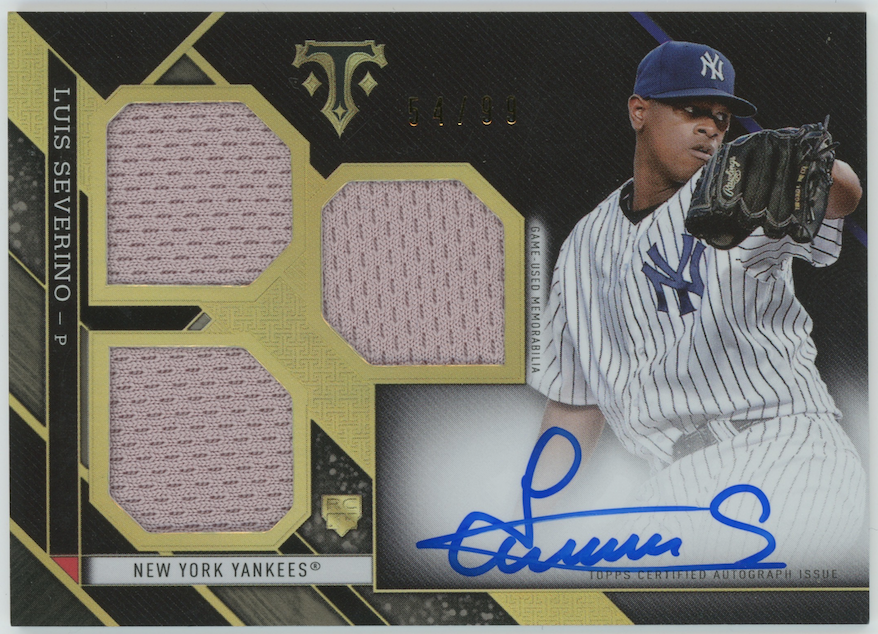 Luis Severino 2016 Topps Triple Threads Auto #RFP-LS New York Yankees