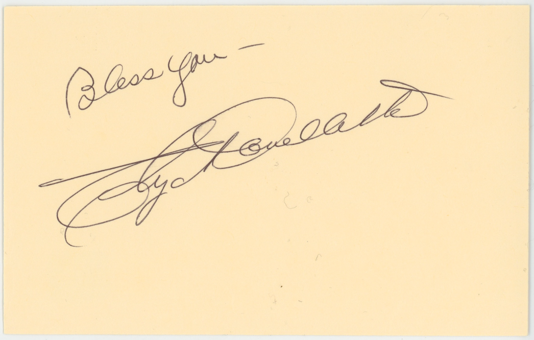 Clyde Lovellette HOF Triple Crown Autographed Signed Index AMCo COA