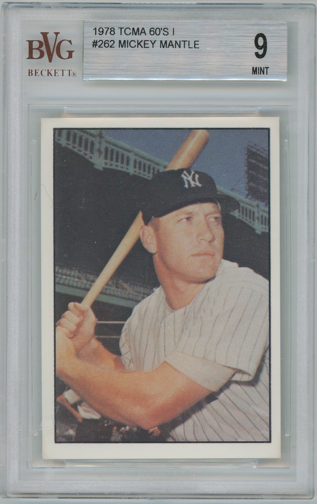 Mickey Mantle 1978 TCMA #262 New York Yankees  BGS 9