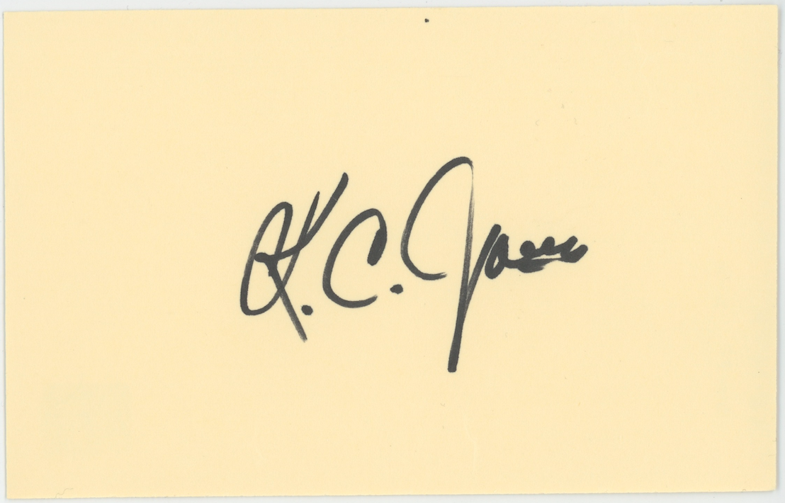 KC Jones Boston Celtics Autographed Signed Index Card AMCo COA
