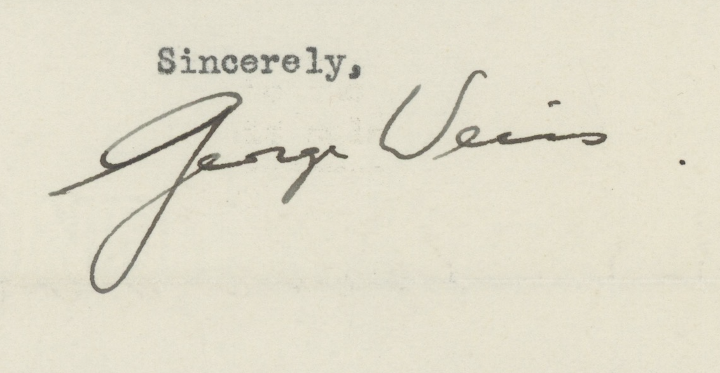 George Weiss New York Yankees Autographed Signed Letter AMCo LOA